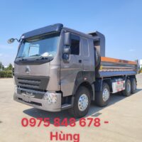Xe ben Howo 4 chân thùng đúc
