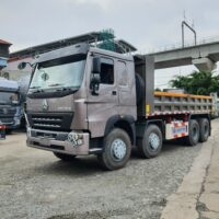 Xe ben Howo 4 chân thùng vuông