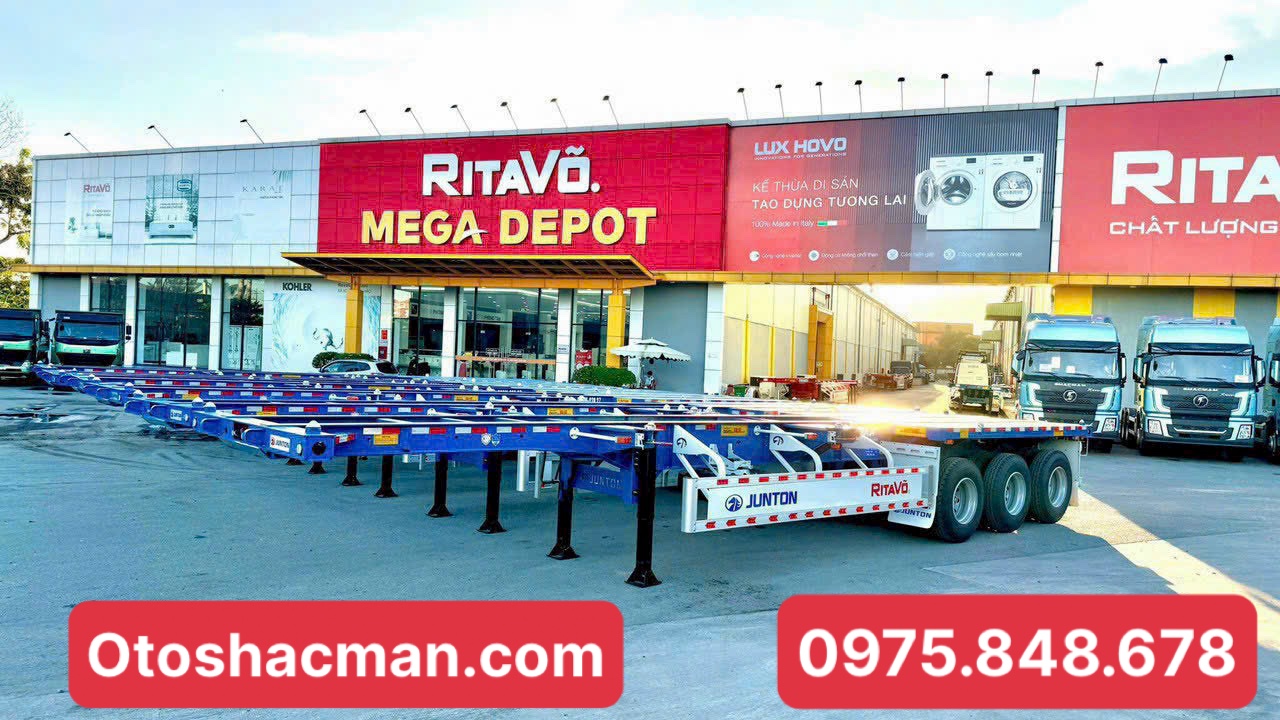 Thiết kế khung gầm thép cường độ cao của Mooc Xương 45 FT JUNTON – Đảm bảo khả năng chịu tải nặng và tuổi thọ lâu dài.